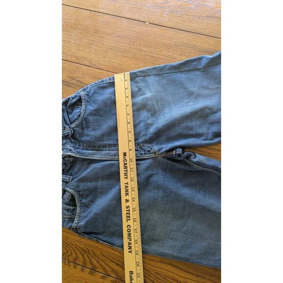 1950’s Lady Levis 701 Big E Selvedge Denim Blue Jeans Talon Zipper Altered 26 - Picture 10 of 16
